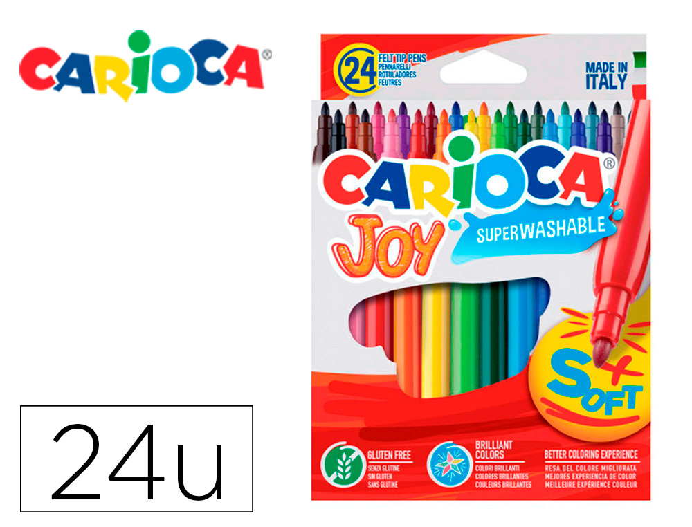 ROTULADOR CARIOCA JOY CAJA DE 24 COLORES
