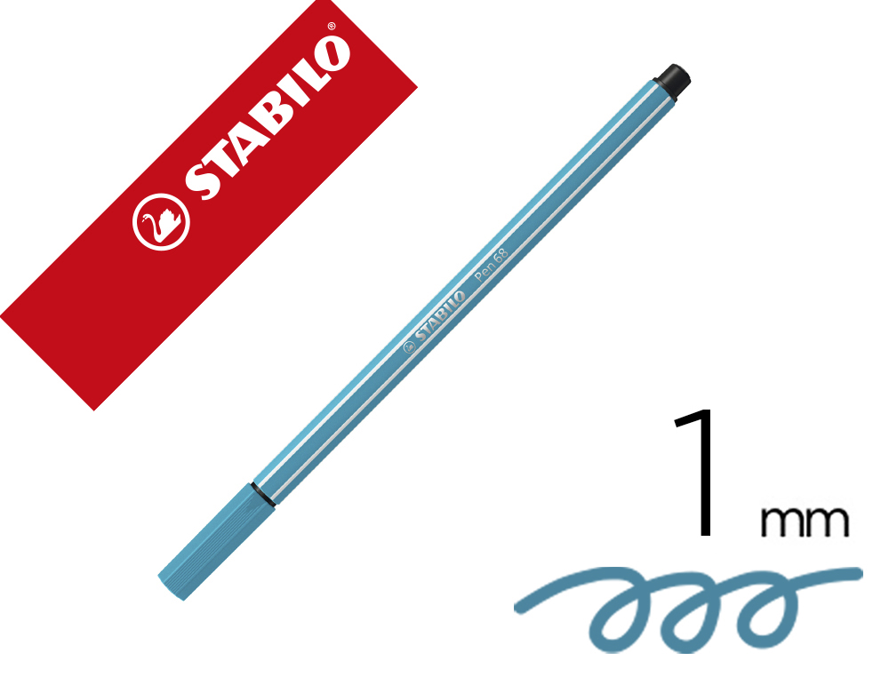 ROTULADOR STABILO ACUARELABLE PEN 68 AZUL COBALTO 1 MM