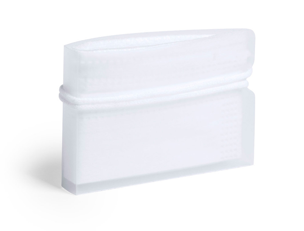 PORTAMASCARILLA POLIPROPILENO DE BOLSILLO COLOR BLANCO 8,5X6 CM