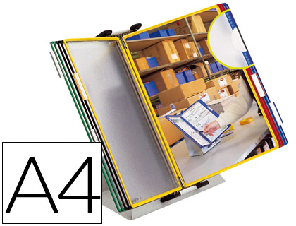 PORTACATALOGO SOBREMESA PVC TARIFOLD CON 10 FUNDAS DIN-A4 COLORES SURTIDOS