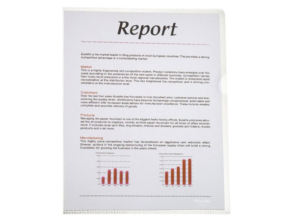 CARPETA DOSSIER UERO PLASTICO ESSELTE FOLIO TRANSLUCIDOO