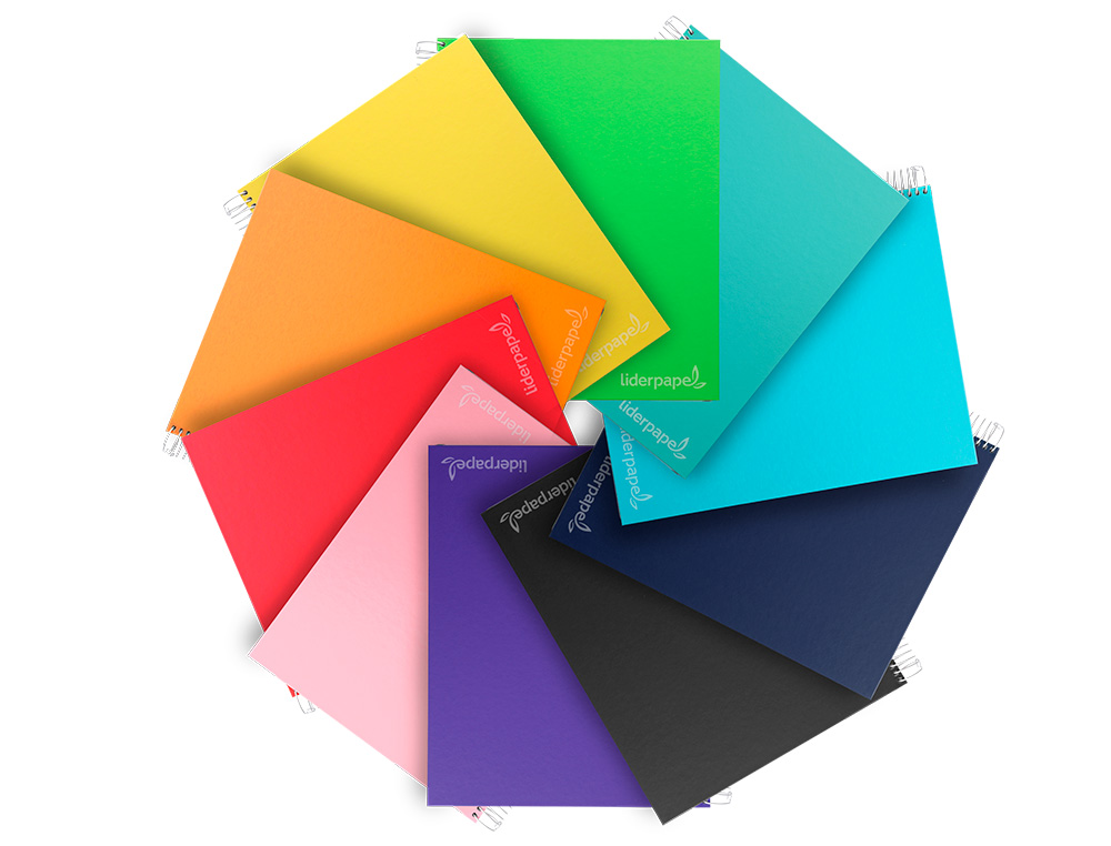 CUADERNO ESPIRAL LIDERPAPEL A5 MICRO JOLLY TAPA FORRADA 140H 75 GR CUADRO 5MM 5 BANDAS6 TALADROS COLORES SURTIDOS