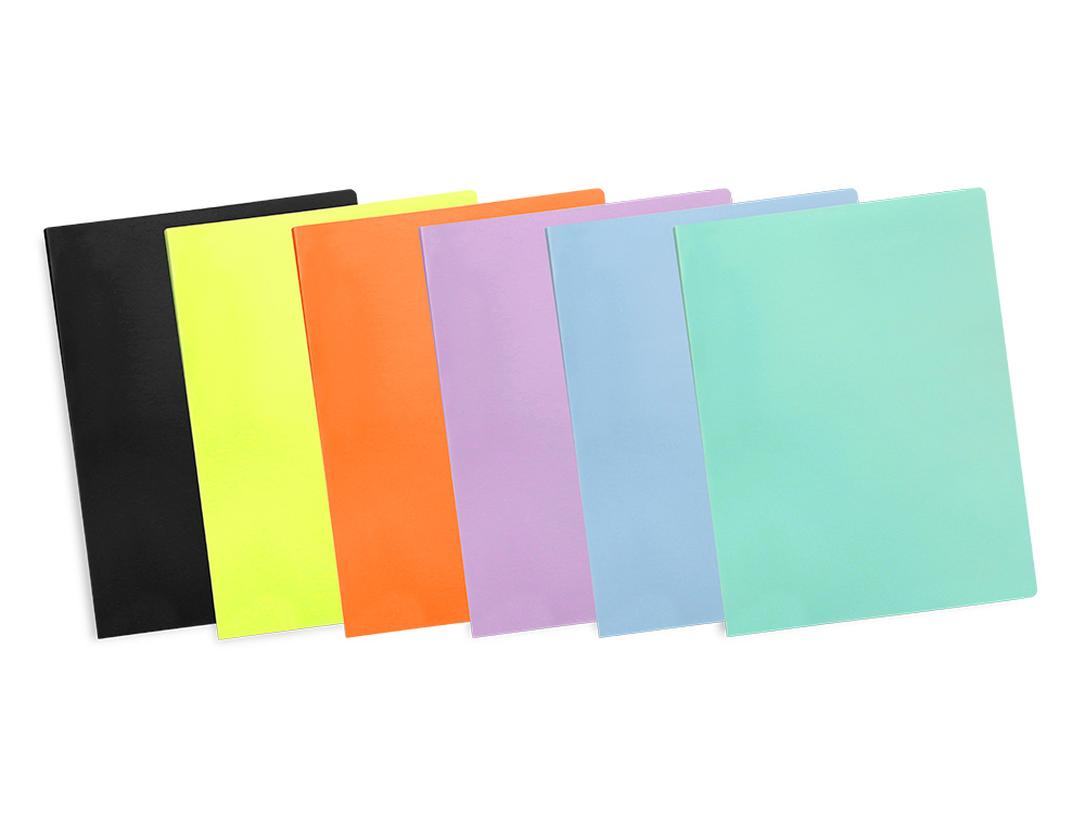 CARPETA LIDERPAPEL ESCAPARATE 20 FUNDAS POLIPROPILENO DIN A4 NARANJA FLUOR OPACO