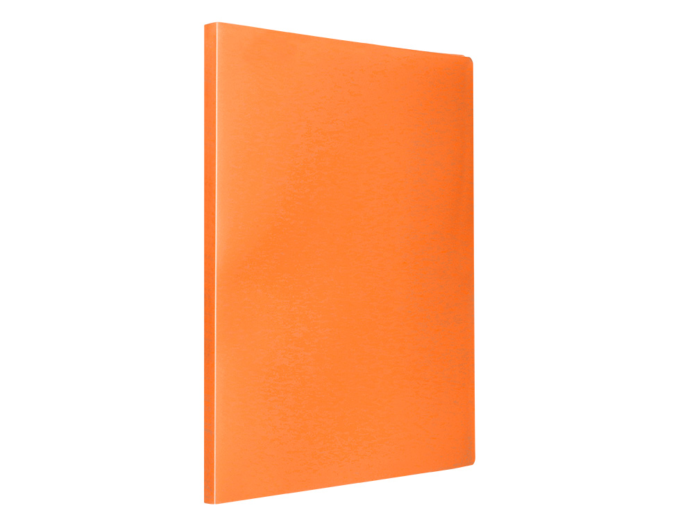 CARPETA LIDERPAPEL ESCAPARATE 20 FUNDAS POLIPROPILENO DIN A4 NARANJA FLUOR OPACO