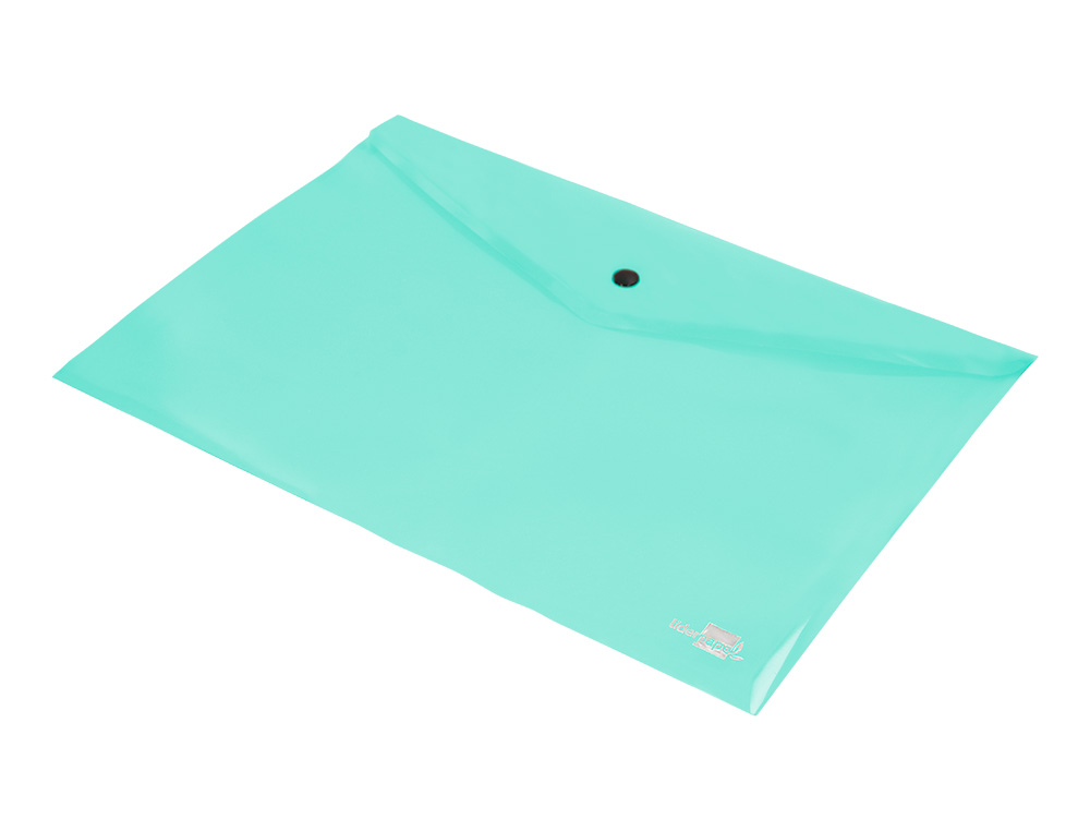CARPETA LIDERPAPEL DOSSIER BROCHE POLIPROPILENO DIN A4 VERDE MANZANA OPACO 50 HOJAS