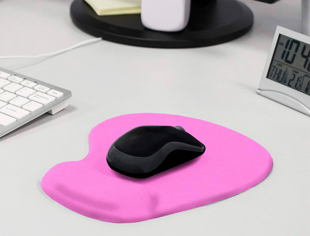 ALFOMBRILLA PARA RATON Q-CONNECT REPOSAMUECAS DE GEL COLOR ROSA 190X230X20 MM
