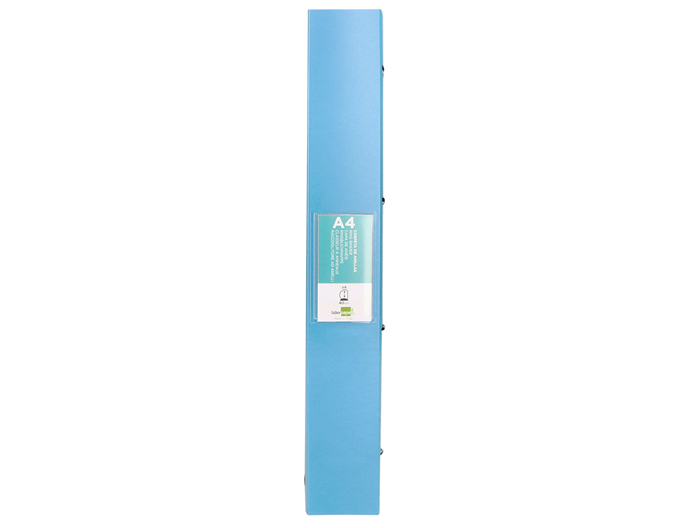 CARPETA LIDERPAPEL 4 ANILLAS MIXTAS 40 MM POLIPROPILENO DIN A4 CELESTE OPACO