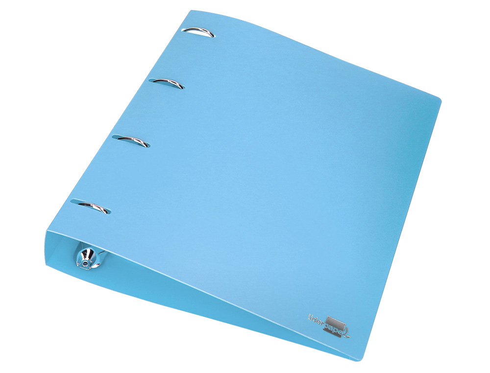 CARPETA LIDERPAPEL 4 ANILLAS MIXTAS 40 MM POLIPROPILENO DIN A4 CELESTE OPACO