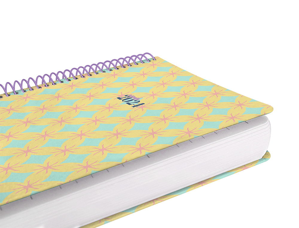 AGENDA ESPIRAL LIDERPAPEL PERISSA A4 2024 DIA PAGINA PAPEL 80 GR DISEO CIRCLE