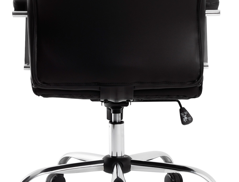 SILLA Q-CONNECT DIRECCION MODE NA SIMIL PIEL BASE METALICA ALT MAX 1210 ANC 630 PROF 650 MM RUEDAS PREMIUM COLOR NEGRO