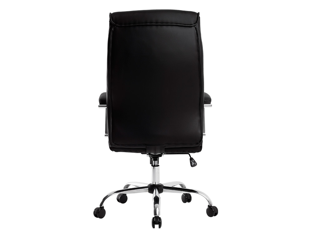 SILLA Q-CONNECT DIRECCION MODE NA SIMIL PIEL BASE METALICA ALT MAX 1210 ANC 630 PROF 650 MM RUEDAS PREMIUM COLOR NEGRO