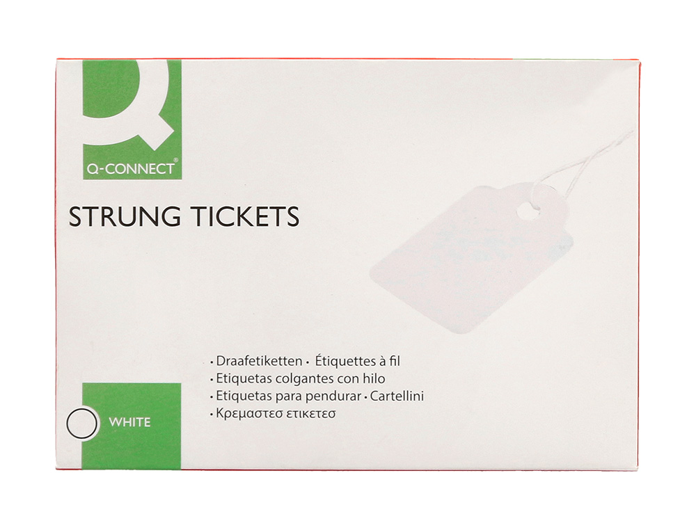 ETIQUETAS COLGANTES Q-CONNECT 21X35 MM CAJA DE 500 UNIDADES