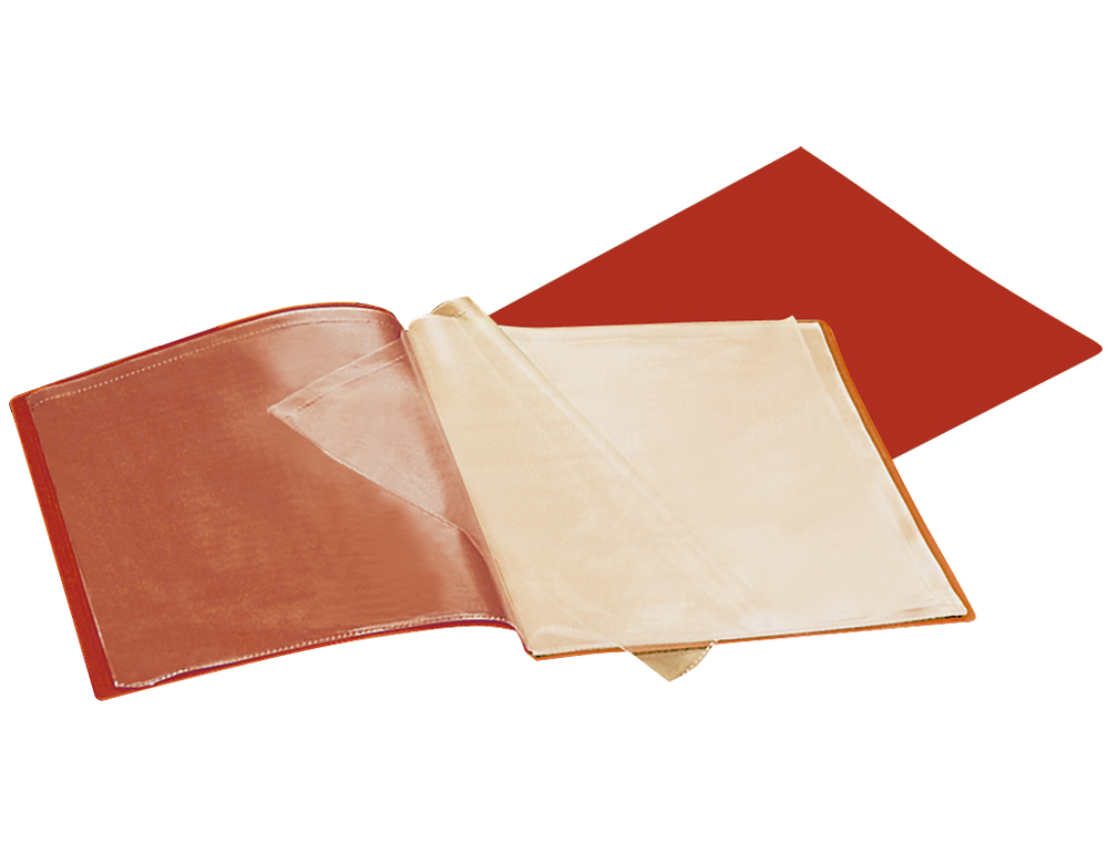 CARPETA LIDERPAPEL ESCAPARATE 37930 40 FUNDAS POLIPROPILENO DIN A4 ROJA