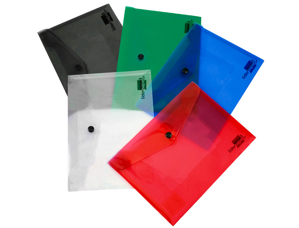 CARPETA LIDERPAPEL DOSSIER BROCHE 34354 POLIPROPILENO DIN A5 TRANSPARENTE
