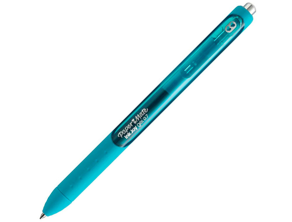 BOLIGRAFO PAPER MATE INKJOY RETRACTIL GEL PEN TRAZO 0,7 MM VERDE AZULADO