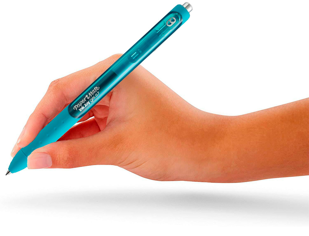 BOLIGRAFO PAPER MATE INKJOY RETRACTIL GEL PEN TRAZO 0,7 MM VERDE AZULADO
