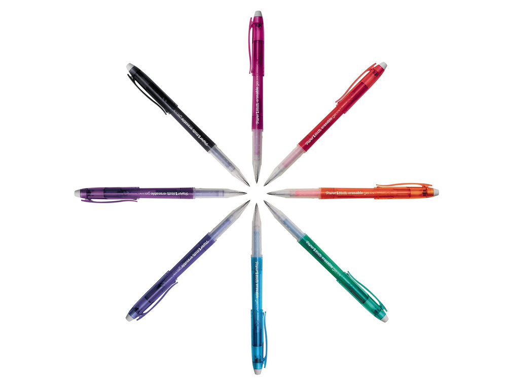BOLIGRAFO PAPER MATE ERASABLE GEL COLORES SURTIDOS CON GOMA DE BORRAR