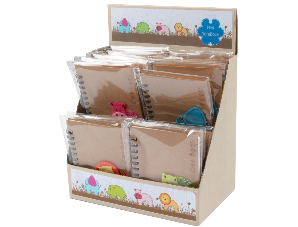 BLOC ESPIRAL FANTASIA ANIMALES MINI 95X102MM PAPEL 70G/M2