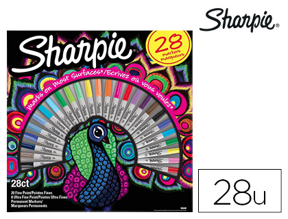 Rotulador Sharpie Permanente S-Note Punta Biselada Trazo 1,2 /3,87 mm  Blister 4 Unidades Colores Surtidos. Rotuladores permanentes . La  Superpapelería