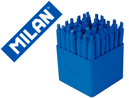 BOLIGRAFO MILAN P1 EXPOSITOR DE 40 UNIDADES RETRACTIL 1 MM TOUCH MINI AZUL