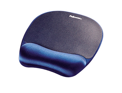 ALFOMBRILLA PARA RATON FELLOWES CON REPOSAMUECAS DE ESPUMA MEMORY FOAM AZUL 230X196X20 MM