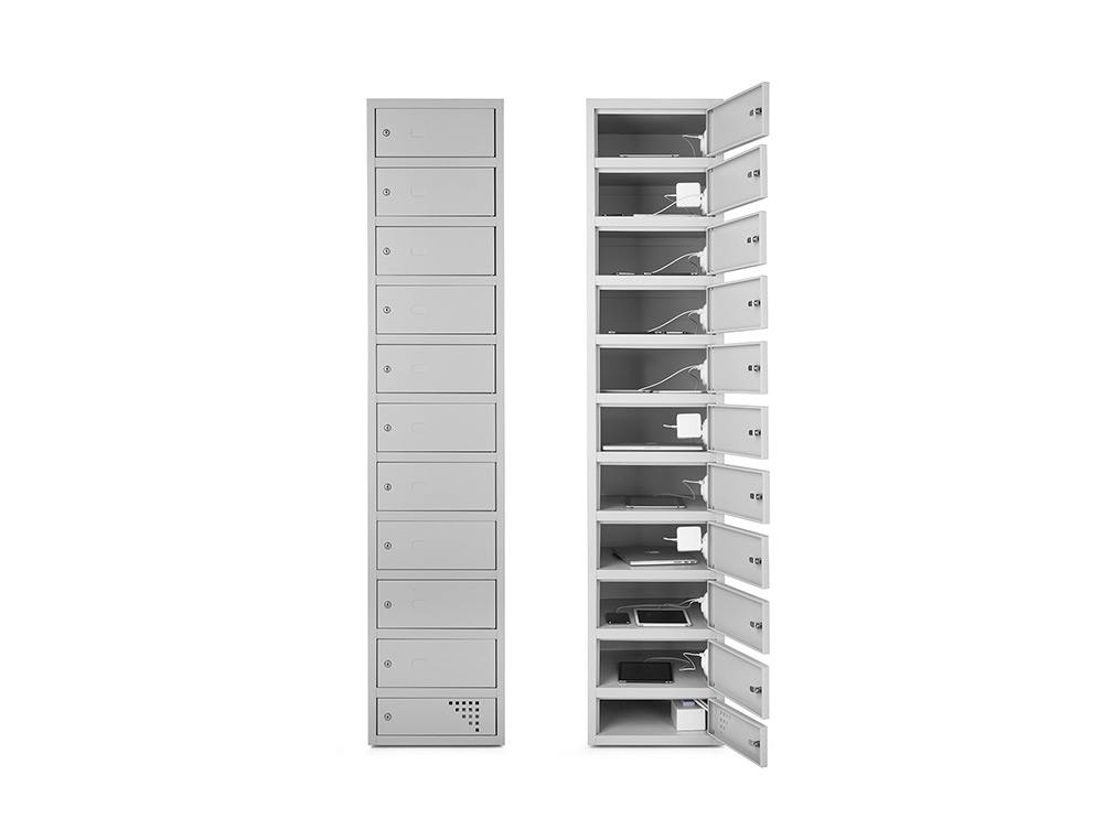 MUEBLE IORDER MMT10 PARA ALMACENAMIENTO Y CARGA PORTATILES Y NETBOOKS 10 COMPARTIMENTOS CON 2