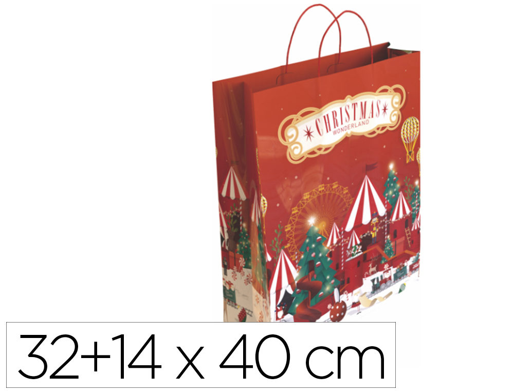 BOLSA PARA REGALO BASIKA NV2301 L 32+14X40 CM