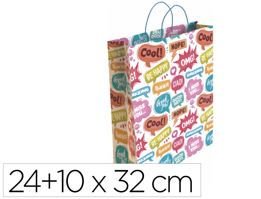 BOLSA PARA REGALO BASIKA TA2301 S 24+10X32 CM
