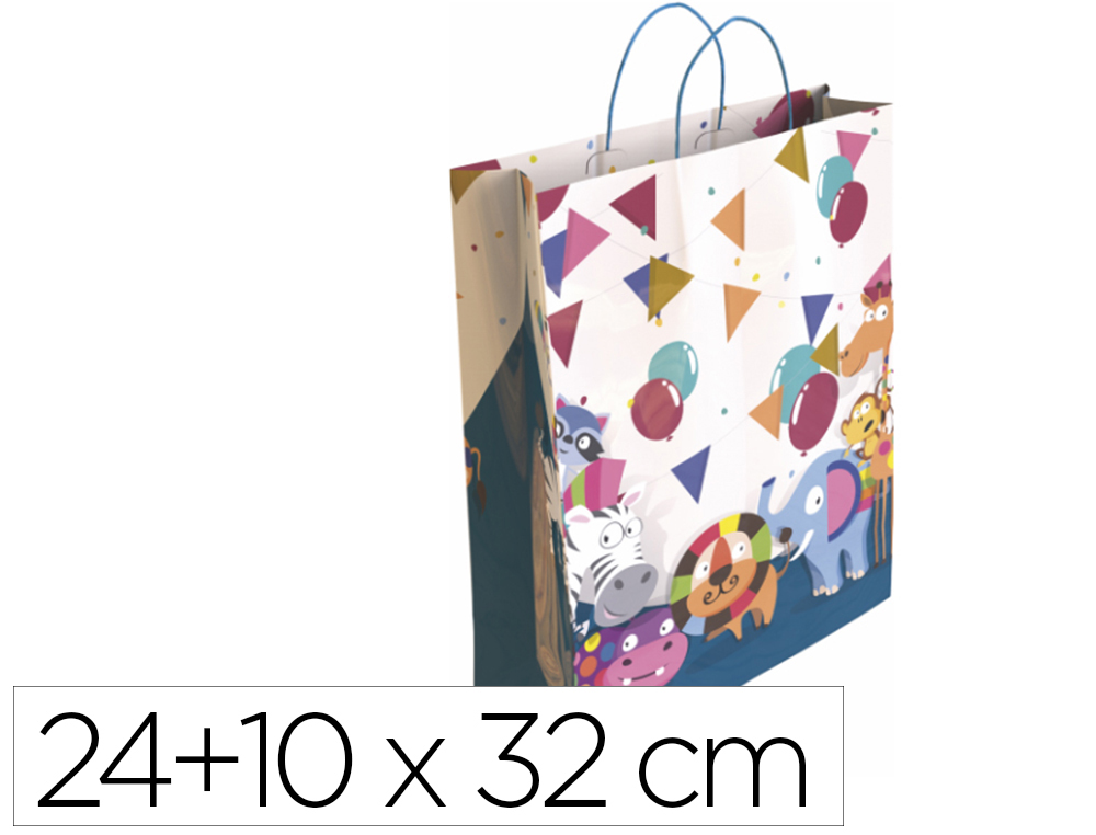 BOLSA PARA REGALO BASIKA TA2304 S BOTELLA 24+10X32 CM