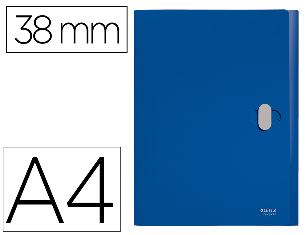 CARPETA DE PROYECTOS LEITZ RECYCLE DIN A4 POLIPROPILENO LOMO 38 MM AZUL