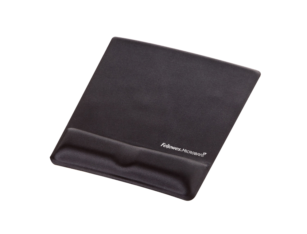 ALFOMBRILLA PARA RATON FELLOWES CANAL HEALTH-V NEGRA CON REPOSAMUECAS DE GEL 222X209,6X251 MM