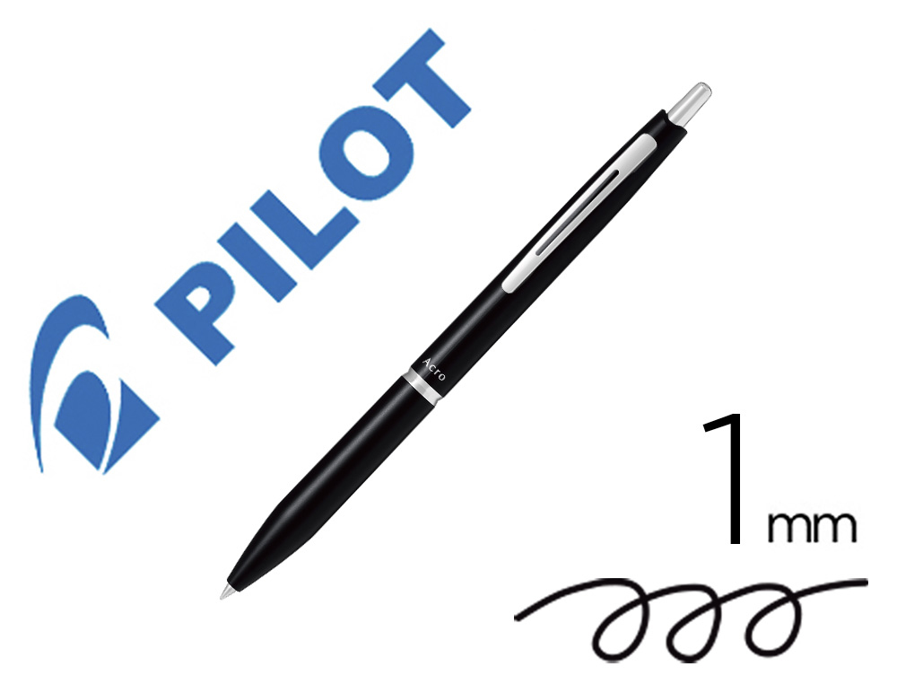 BOLIGRAFO PILOT ACRO 1000 TINTA GEL RETRACTIL PUNTA 1 MM NEGRO