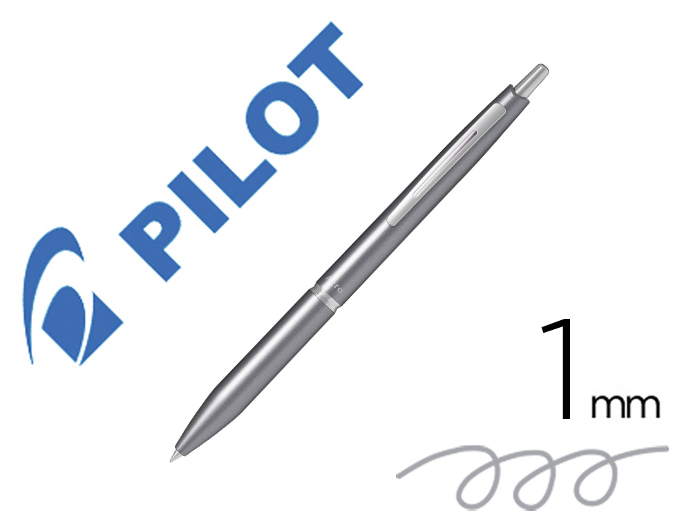 BOLIGRAFO PILOT ACRO 1000 TINTA GEL RETRACTIL PUNTA 1 MM GRIS